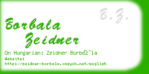 borbala zeidner business card